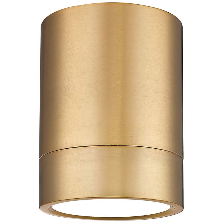 Image 1 Algar 6" Wide Modern Gold Cylinder LED Ceiling Light