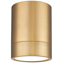 Algar 6" Wide Modern Gold Cylinder LED Ceiling Light