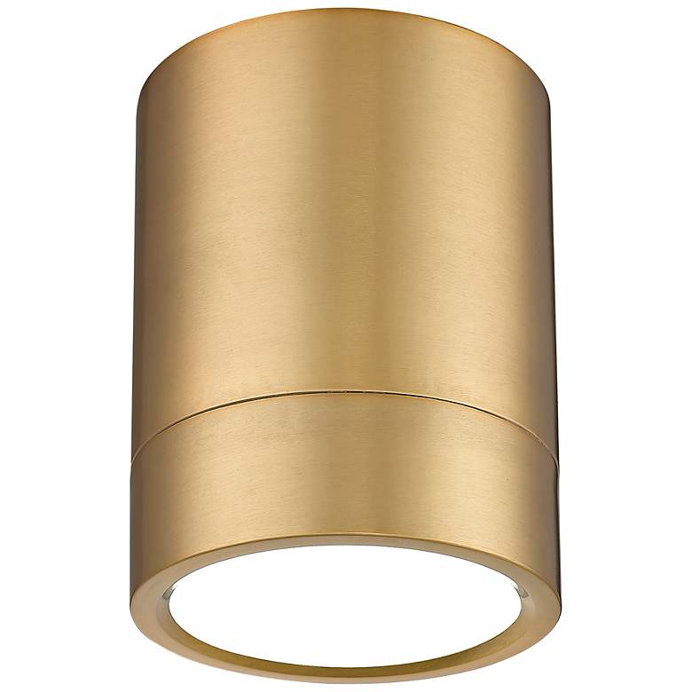 Image 4 Algar 6" Wide Modern Gold Cylinder LED Ceiling Light more views