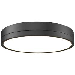 Algar by Z-Lite Matte Black 1 Light Flush Mount