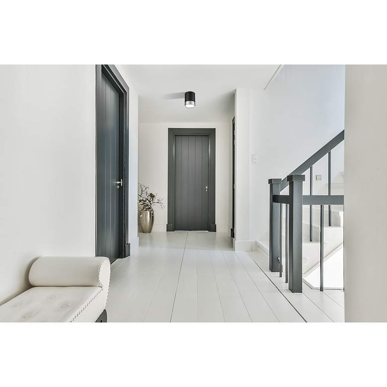 Image 3 Algar by Z-Lite Matte Black + Brushed Nickel 1 Light Flush Mount more views