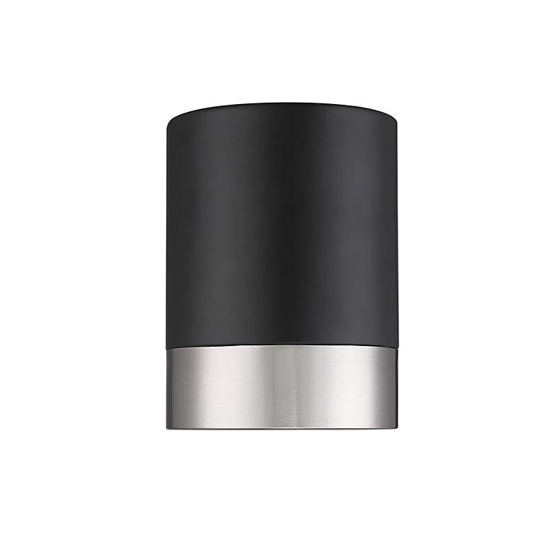 Image 4 Algar by Z-Lite Matte Black + Brushed Nickel 1 Light Flush Mount more views