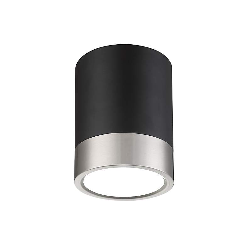 Image 5 Algar by Z-Lite Matte Black + Brushed Nickel 1 Light Flush Mount more views