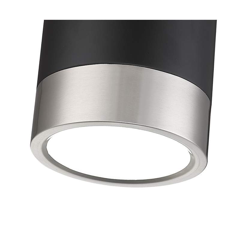 Image 6 Algar by Z-Lite Matte Black + Brushed Nickel 1 Light Flush Mount more views