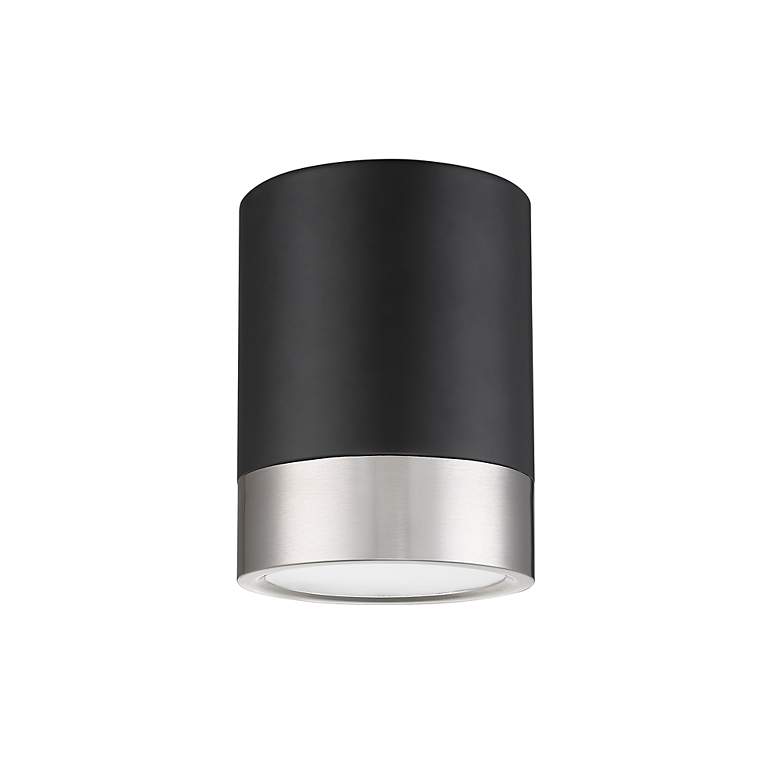Image 7 Algar by Z-Lite Matte Black + Brushed Nickel 1 Light Flush Mount more views