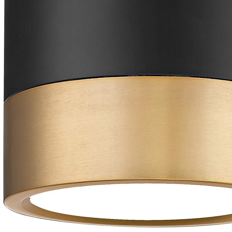 Image 4 Algar by Z-Lite Matte Black + Modern Gold 1 Light Flush Mount more views