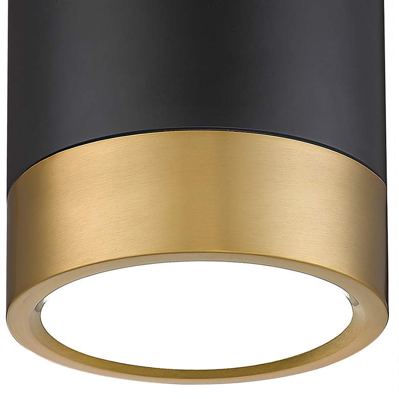 Image 5 Algar by Z-Lite Matte Black + Modern Gold 1 Light Flush Mount more views