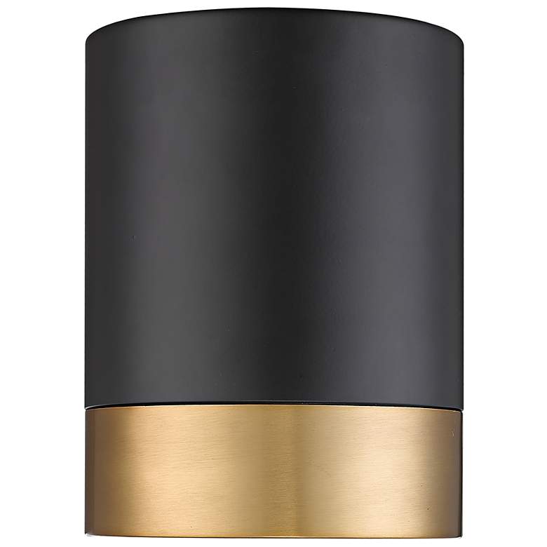 Image 6 Algar by Z-Lite Matte Black + Modern Gold 1 Light Flush Mount more views