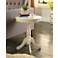 Alger 18" Wide White Round Traditional Pedestal Wood Side Table