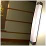 3_Algiers 49" LED Vanity - Satin Nickel Finish Linen Acrylic Shade more views