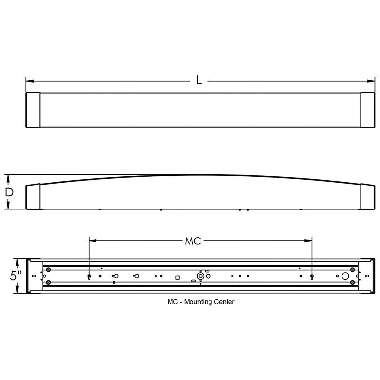 Image 4 Algiers 49" LED Vanity - Satin Nickel Finish Linen Acrylic Shade more views