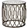 Algoma 23 1/4" Wide Bronze and Glass Geometric Accent Table