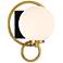 Alhambra 1-Light Wall Sconce in Matte Black with Warm Brass