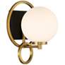 4_Alhambra 1-Light Wall Sconce in Matte Black with Warm Brass more views