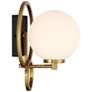 5_Alhambra 1-Light Wall Sconce in Matte Black with Warm Brass more views