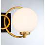6_Alhambra 24 1/2"W Matte Black with Brass 3-Light Bath Light more views