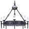 Alhambra Collection Round Large Wrought Iron Chandelier