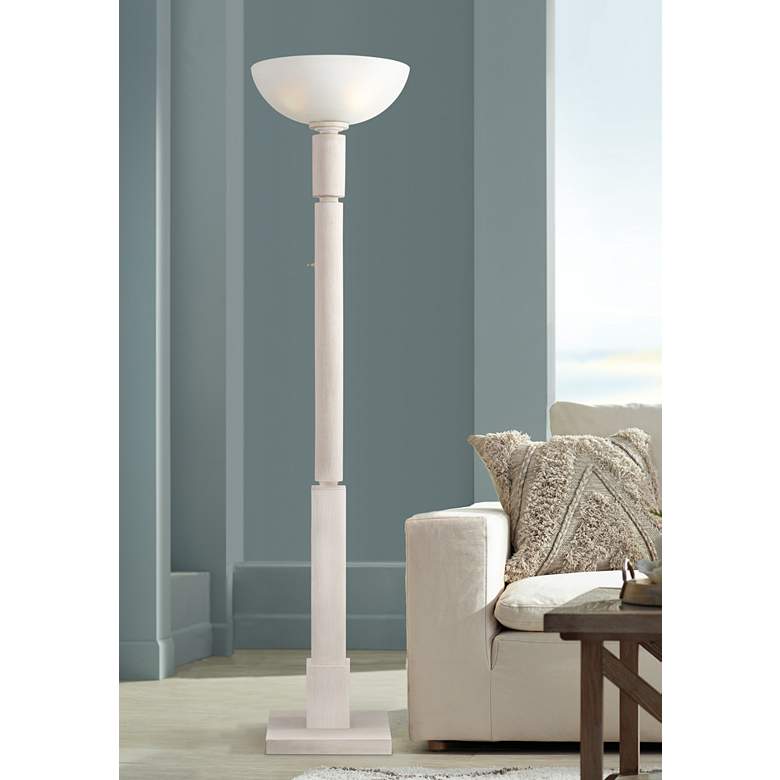 Image 1 Alhambra Light Blaster&#8482; 4-Light Torchiere in Weathered Wood Finish