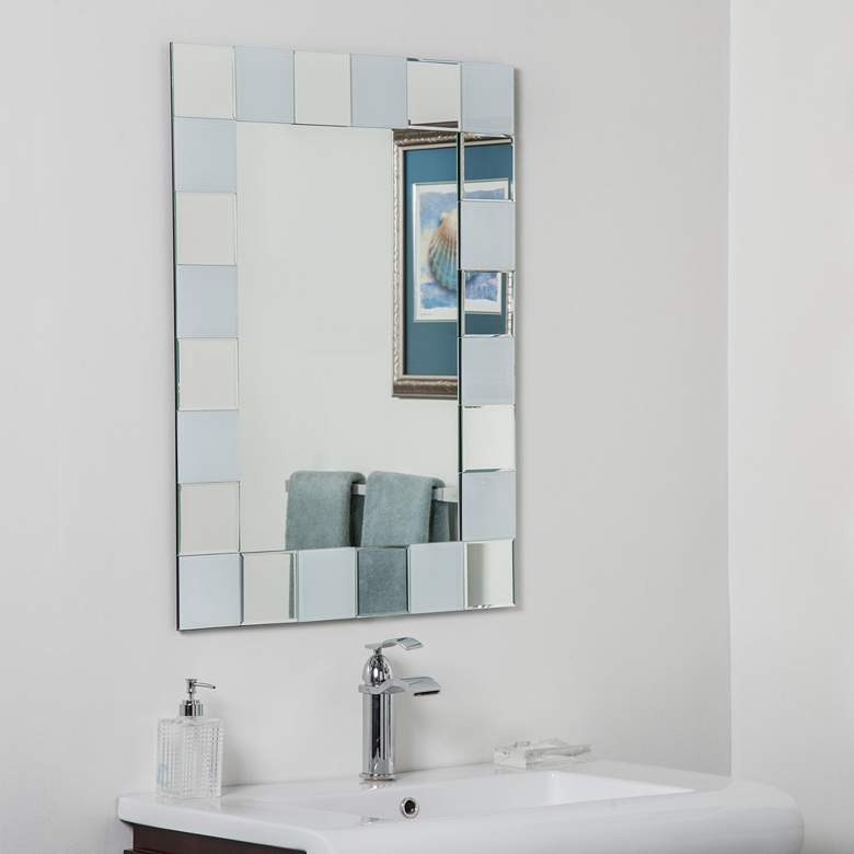 Image 1 Ali 23 1/2 inch x 31 1/2 inch Frameless Bathroom Wall Mirror