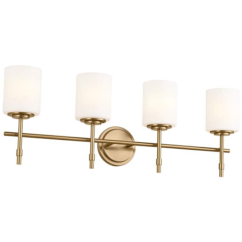 Image 2 Ali 32 1/2" Wide Brushed Natural Brass 4-Light Bath Light