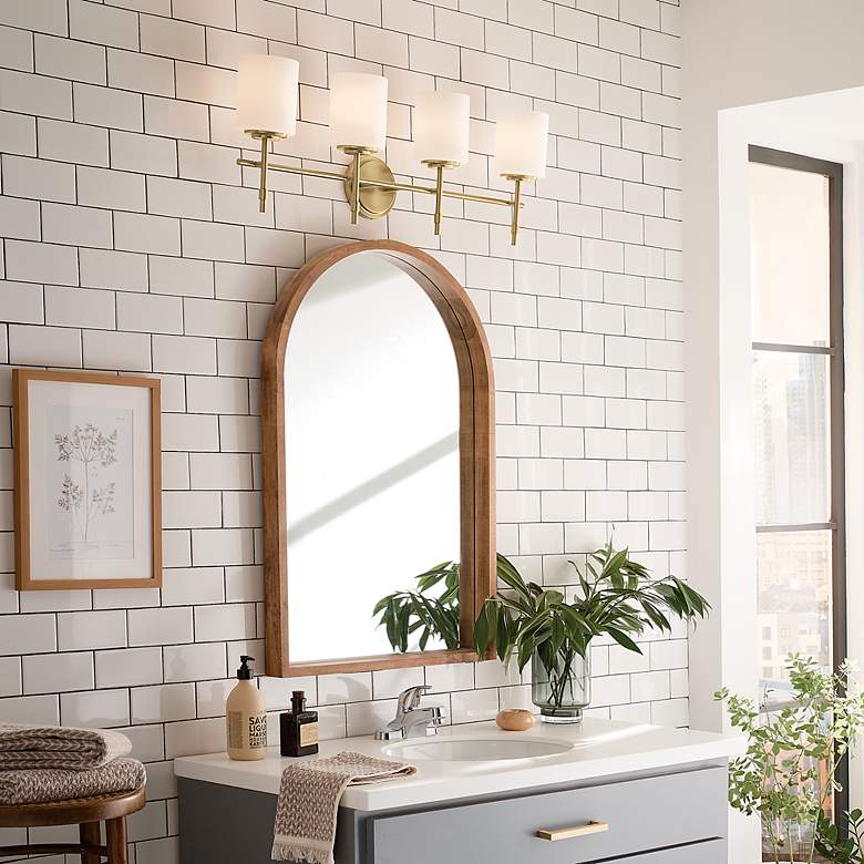 Image 5 Ali 32 1/2" Wide Brushed Natural Brass 4-Light Bath Light more views