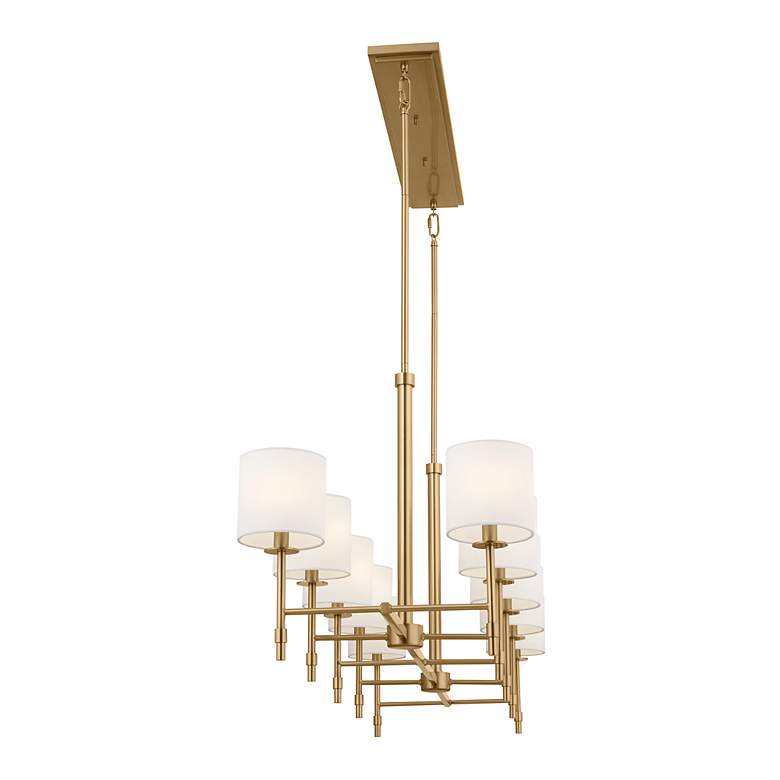 Image 4 Ali 56 1/2" Wide Natural Brass 10-Light Linear Chandelier more views
