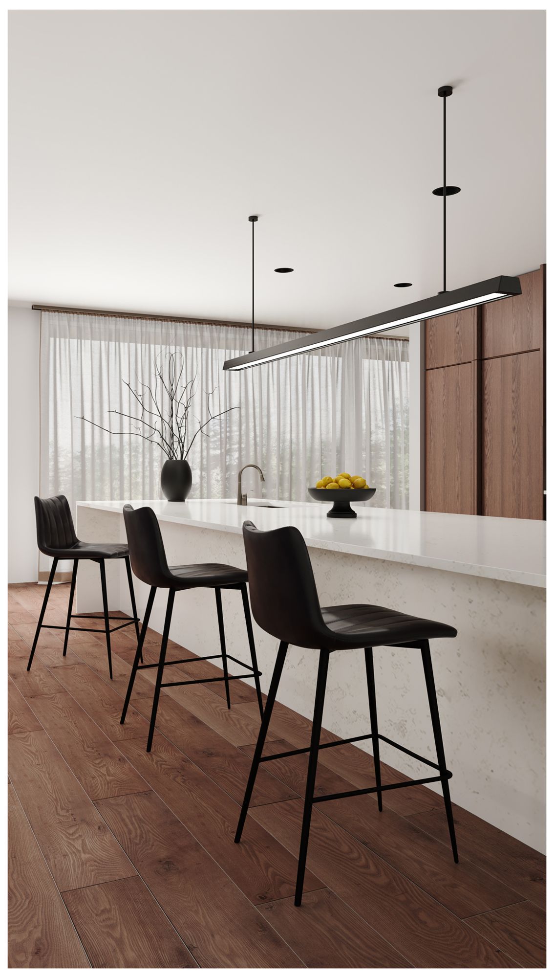 Alibi Barstool Matte Black - Set Of Two