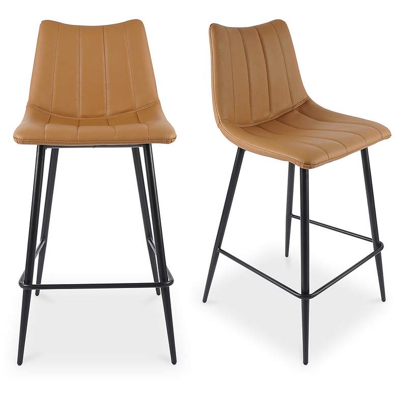 Image 2 Alibi Counter Stool Tan - Set Of Two more views
