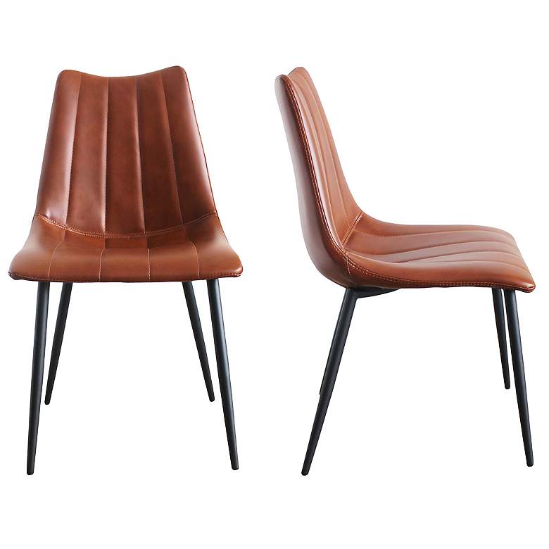 Image 1 Alibi Dining Chair Brown - Set Of Two