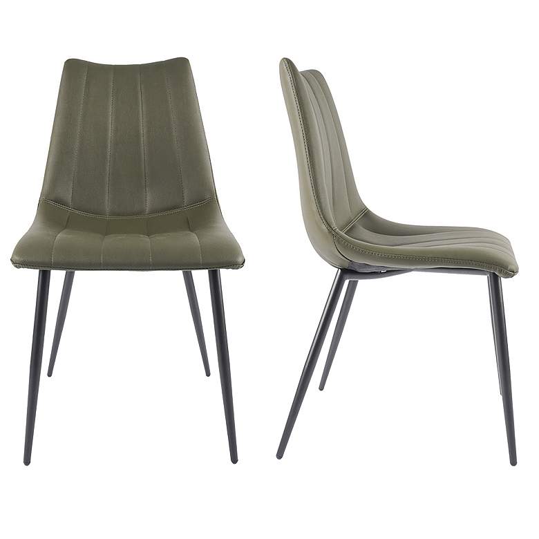 Image 1 Alibi Dining Chair Dark Green - Set Of Two