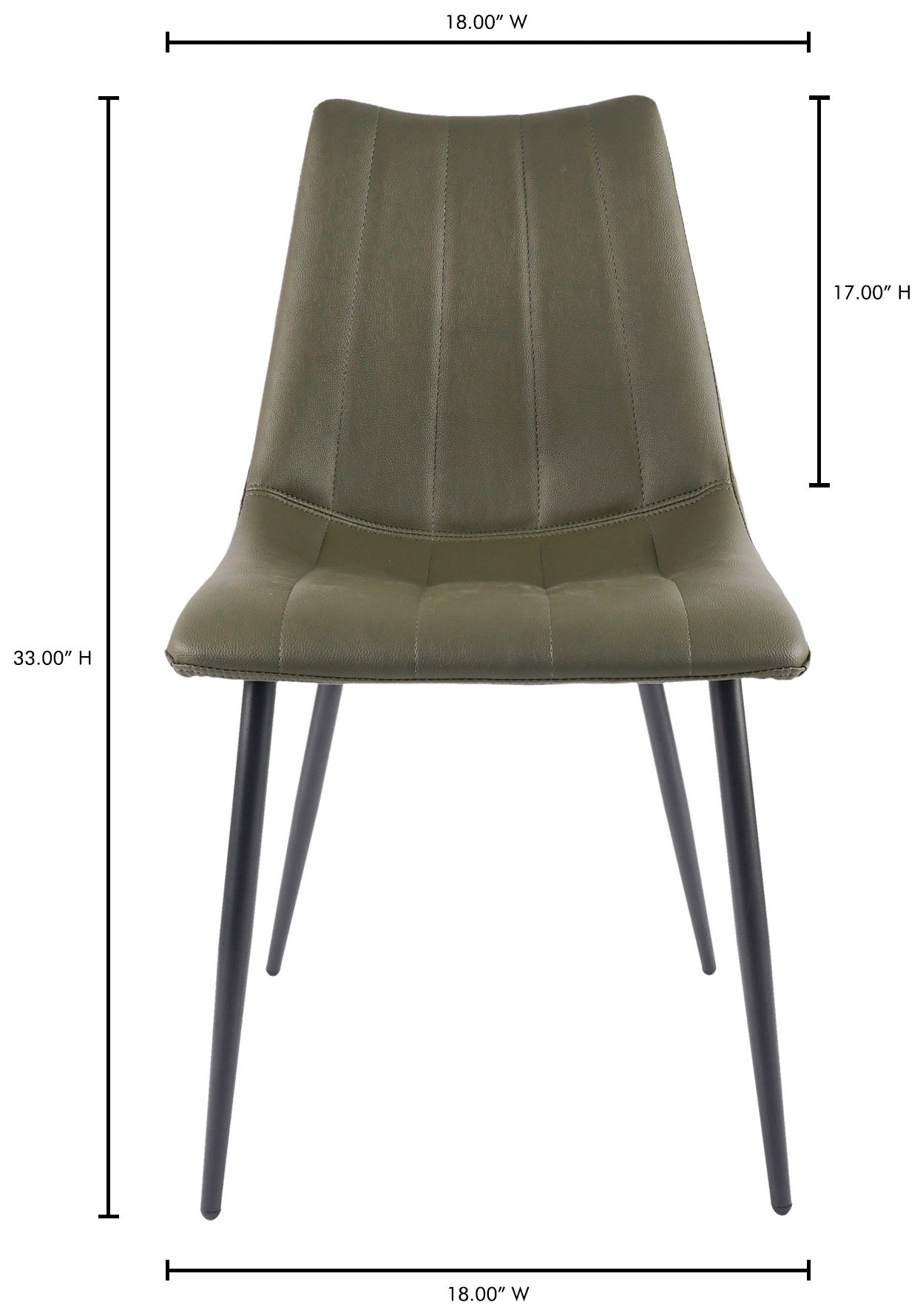Alibi Dining Chair Dark Green - Set Of Two