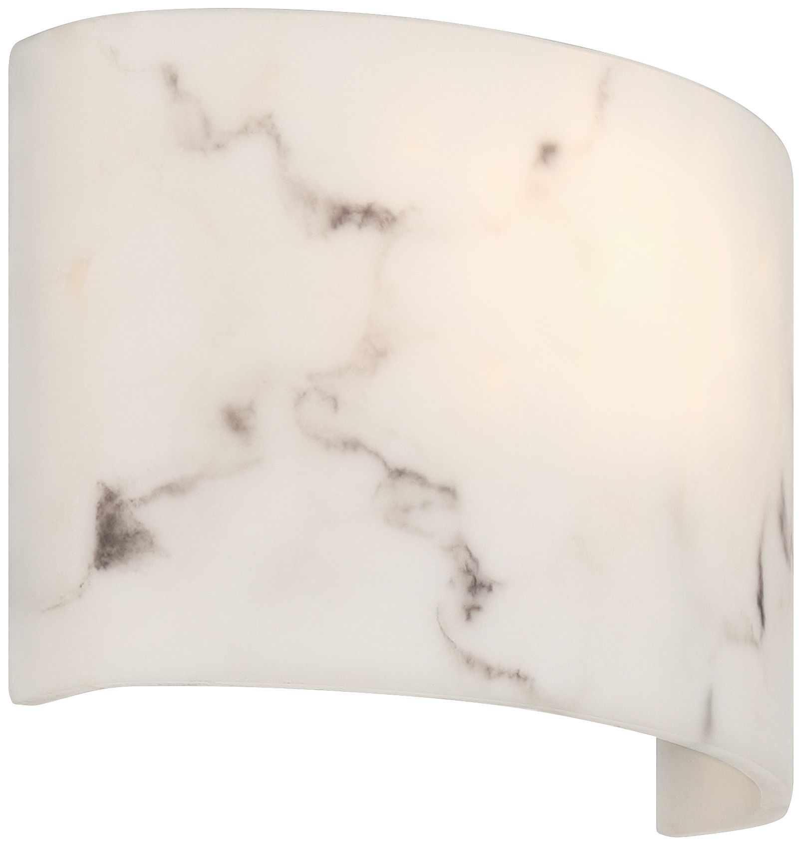 Image 7 Alicante 7" High Faux White Marble Wall Sconce more views