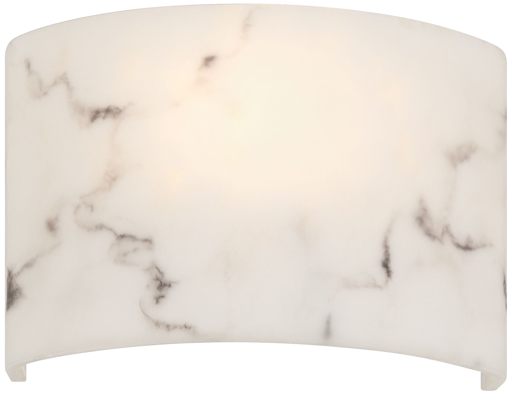 Image 2 Alicante 7" High White Faux Alabaster Wall Sconce
