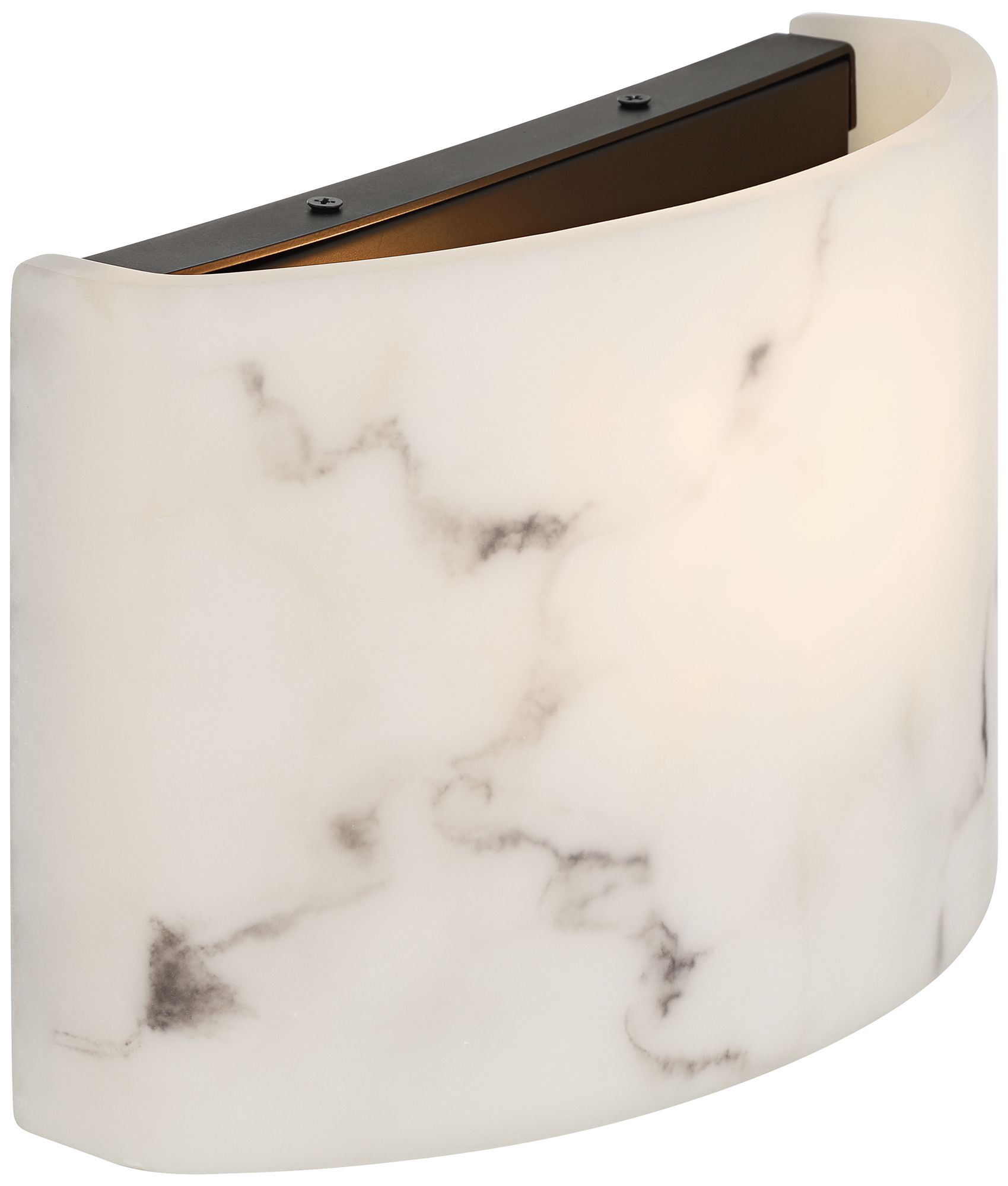 Image 4 Alicante 7" High White Faux Alabaster Wall Sconce more views