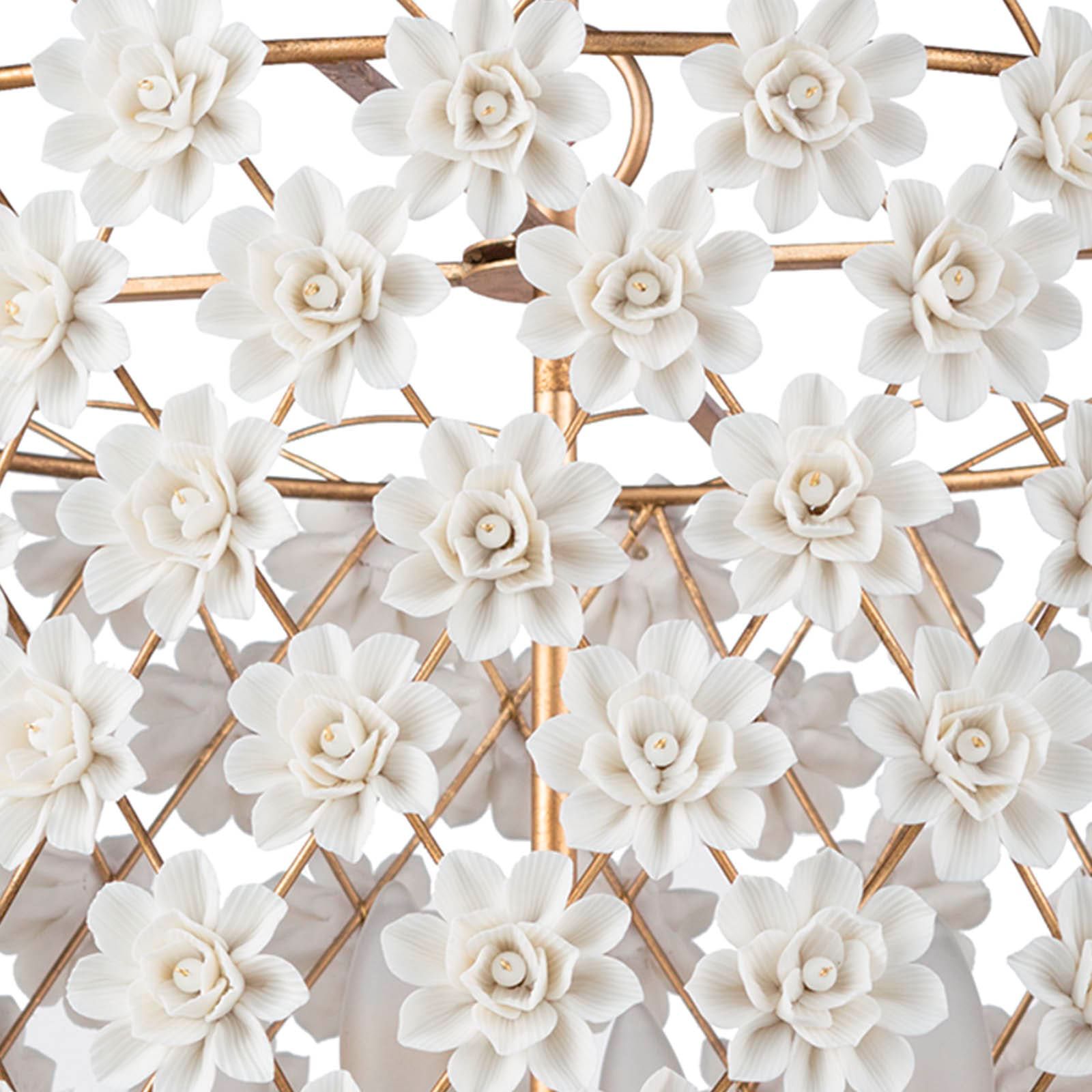 Image 6 Alice 24 1/2" Wide Gold Leaf 4-Light Flower Chandelier more views