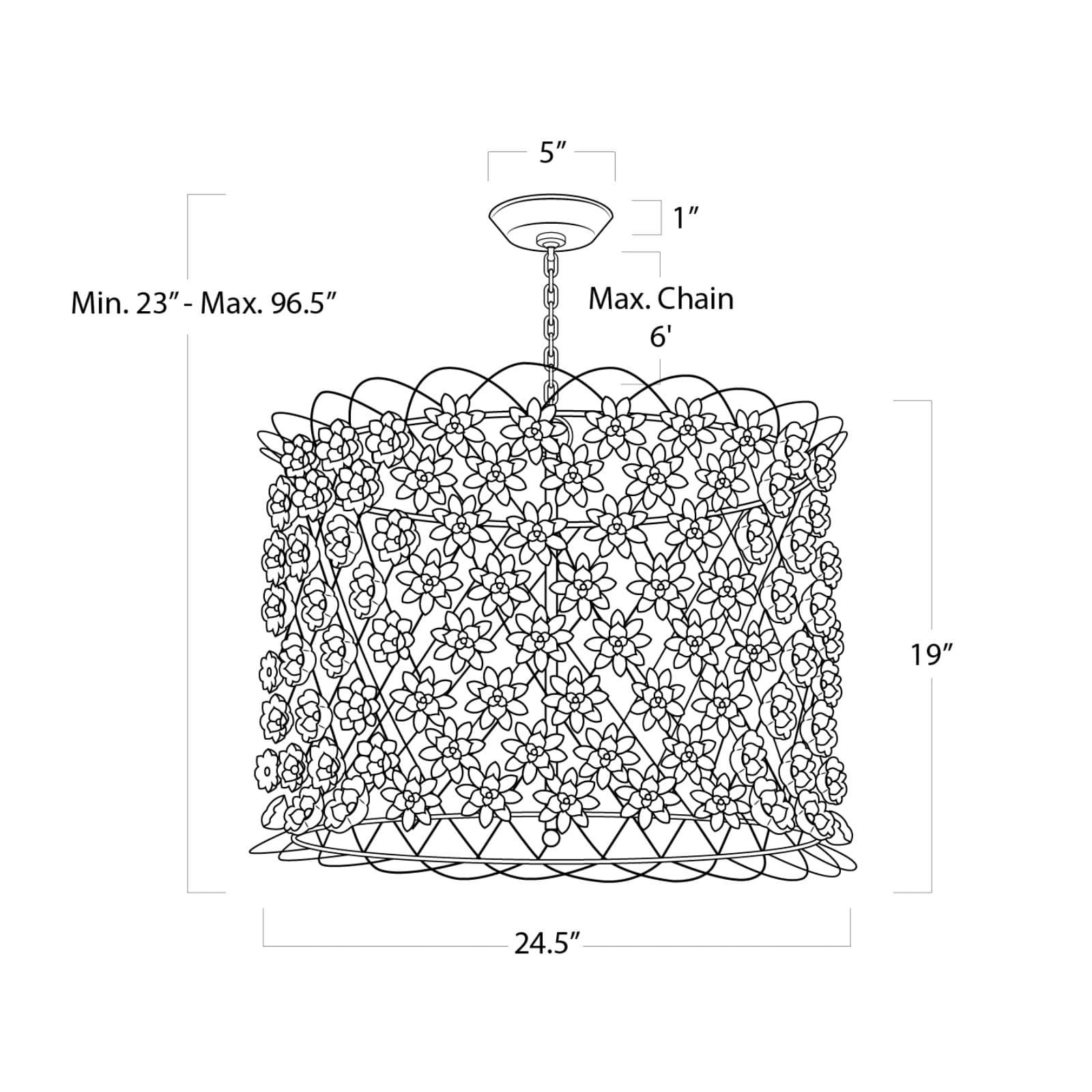 Image 7 Alice 24 1/2" Wide Gold Leaf 4-Light Flower Chandelier more views