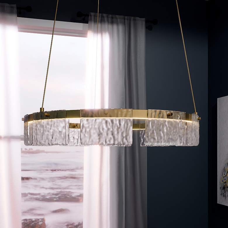 Image 1 Alice Integrated LED Brushed Gold Pendant Light