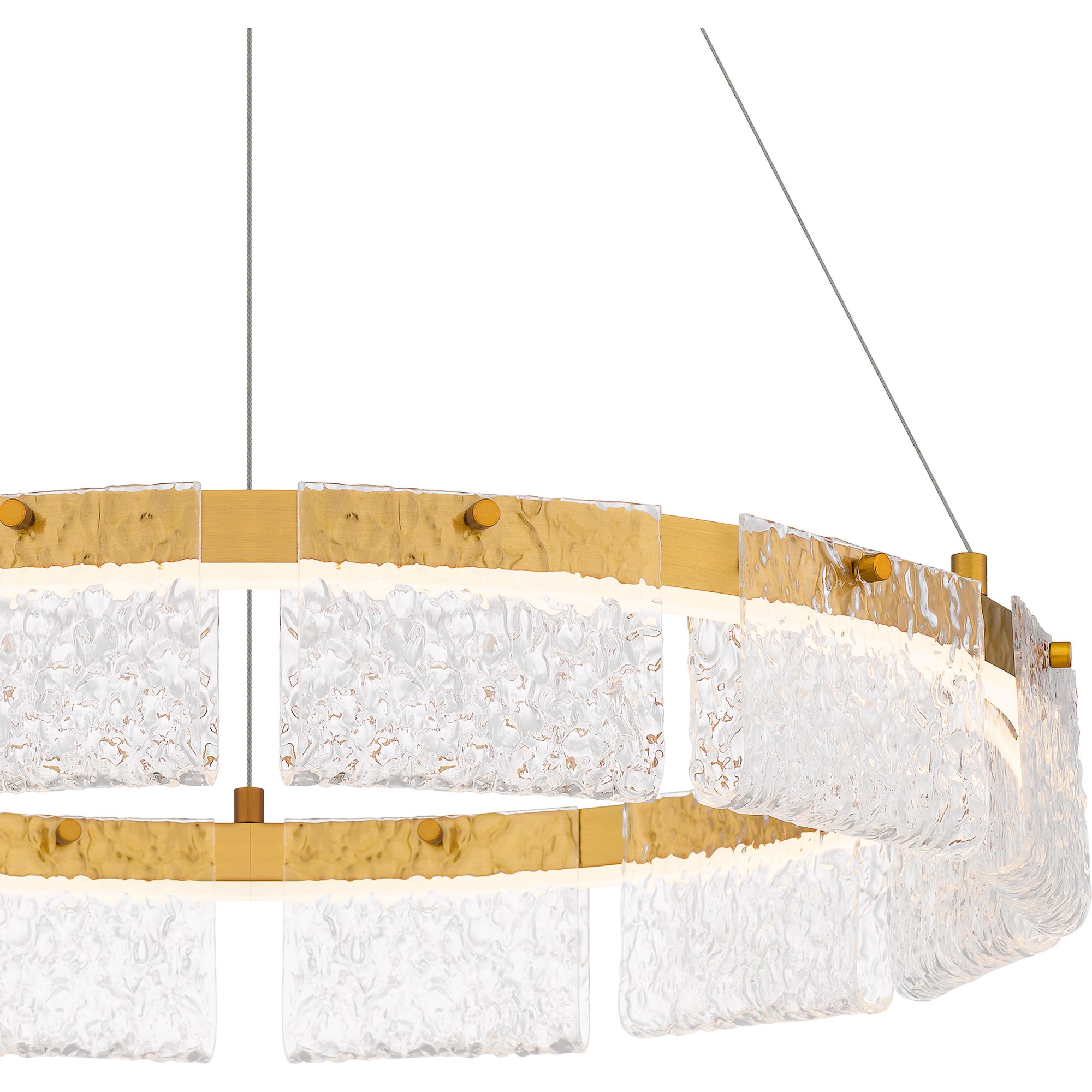 Alice Integrated LED Brushed Gold Pendant Light
