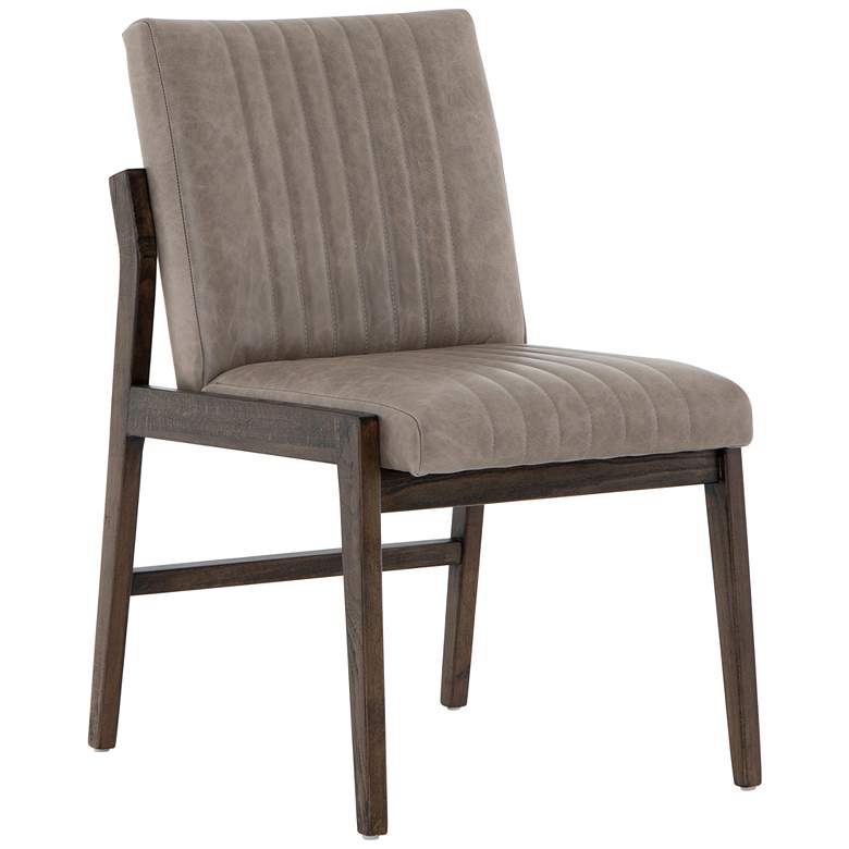 Image 1 Alice Sonoma Gray Leather and Beech Wood Dining Chair