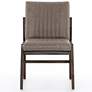 Alice Sonoma Gray Leather and Beech Wood Dining Chair