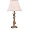 Alicia 18" High Antique Gold Candlestick Table Lamp
