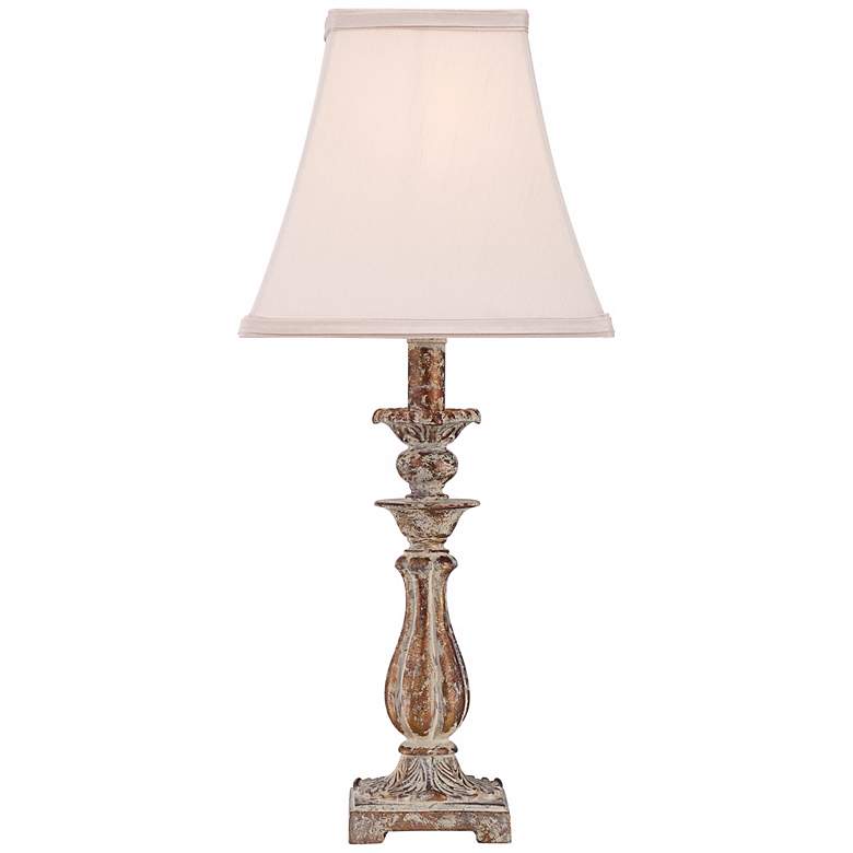 Alicia 18&quot; High Antique Gold Candlestick Table Lamp more views