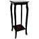 Alieh 12" Wide Marble Top and Wood Traditional Plant Stand