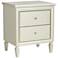 Alina 24" Wide Champagne Silver 2-Drawer Side Table