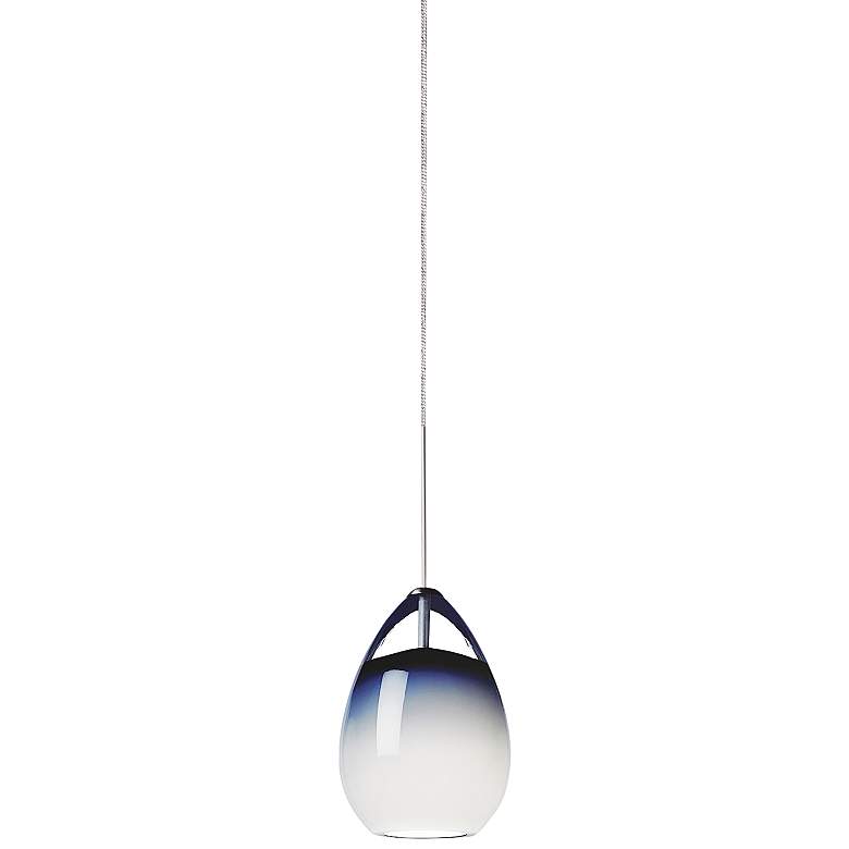 Image 1 Alina 4" Wide Blue Glass Freejack Mini Pendant