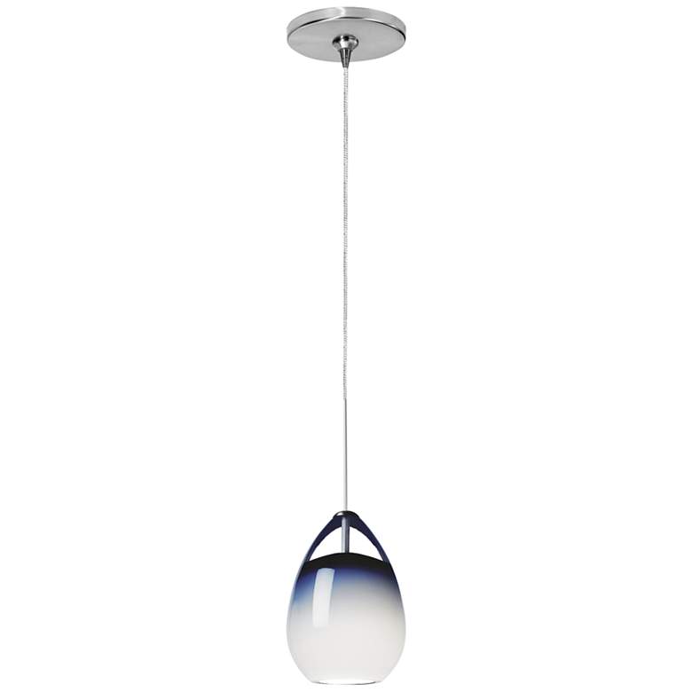 Image 1 Alina 4 inch Wide Satin Nickel LED Freejack Mini Pendant