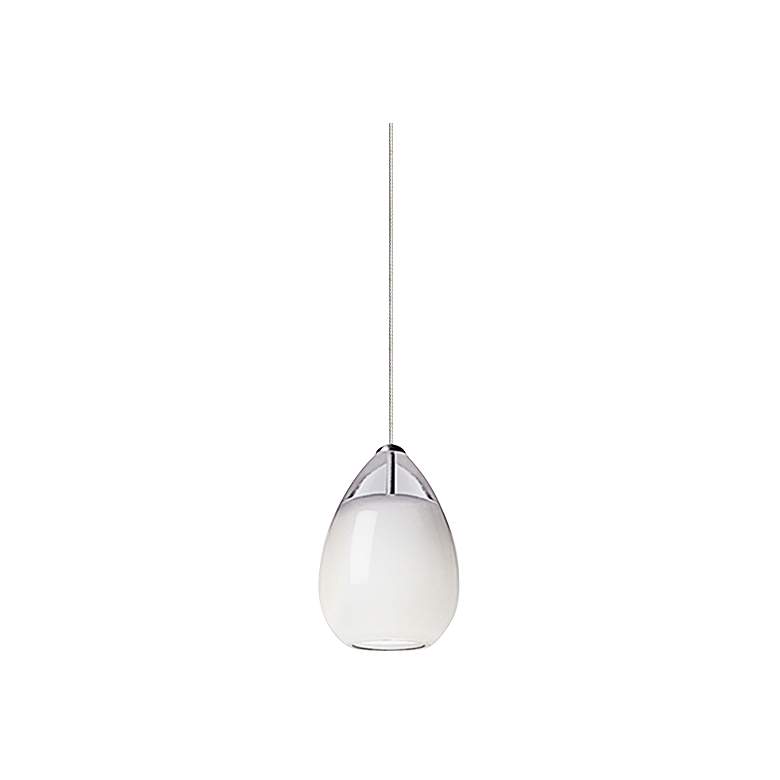 Image 1 Alina 4" Wide White Glass Freejack Mini Pendant
