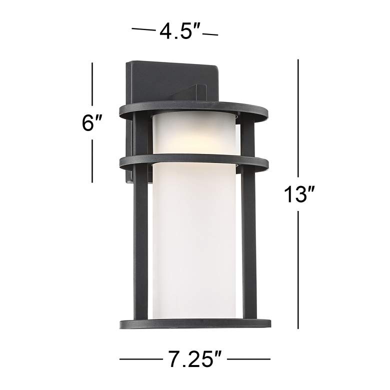 Image 5 Aline 13 inch High Black Finish Modern LED Outdoor Wall Light more views