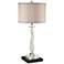 Aline 26 1/2" Crystal Table Lamp with Square Black Marble Riser
