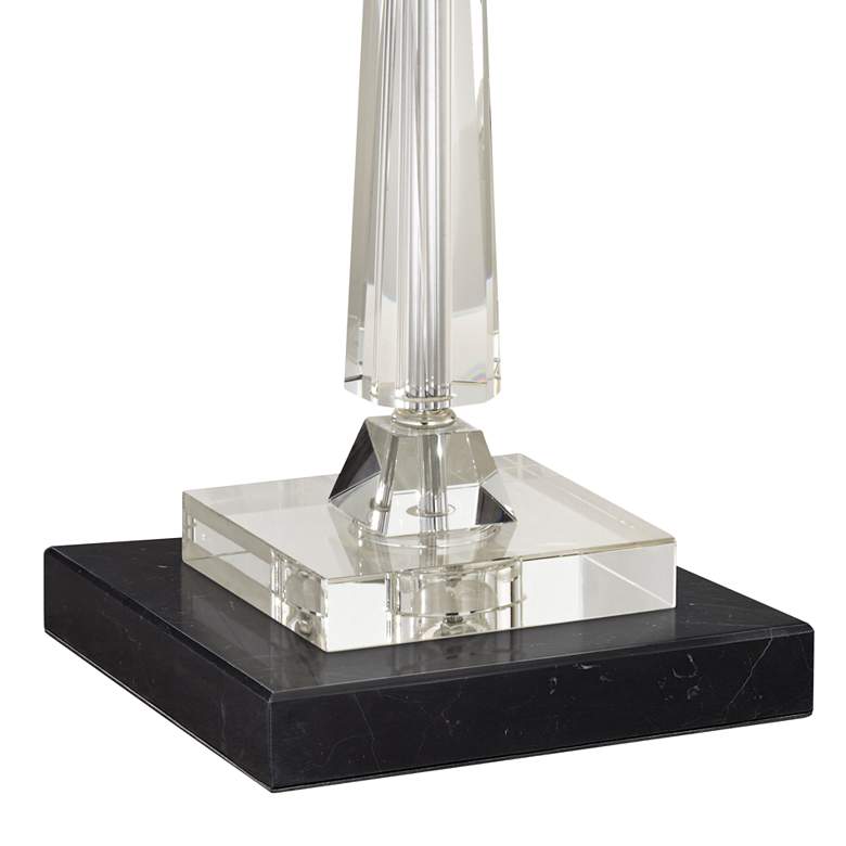 Image 5 Aline 26 1/2" Crystal Table Lamp with Square Black Marble Riser more views